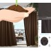 BROWN 2-Piece Outdoor Thermal Blackout Grommet Patio Curtain Panels Set, Two (2) Panels 35" x 63" Each (K68)   